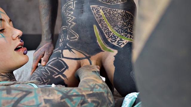 Tattoo Girl Anuskatzz Gets Fucked Balls Deep In Her Ass