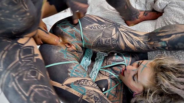 Tattoo Girl Anuskatzz Gets Fucked Balls Deep In Her Ass