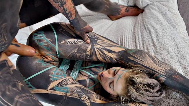 Tattoo Girl Anuskatzz Gets Fucked Balls Deep In Her Ass