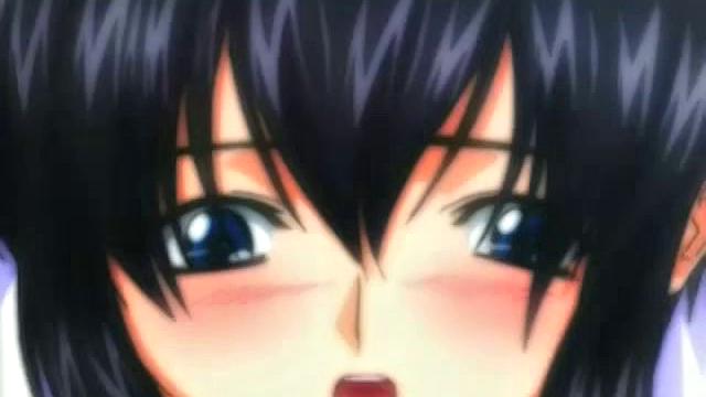 Brunette schoolgirl with glasses gets groped & fucked by a group of men in anime & cartoon style