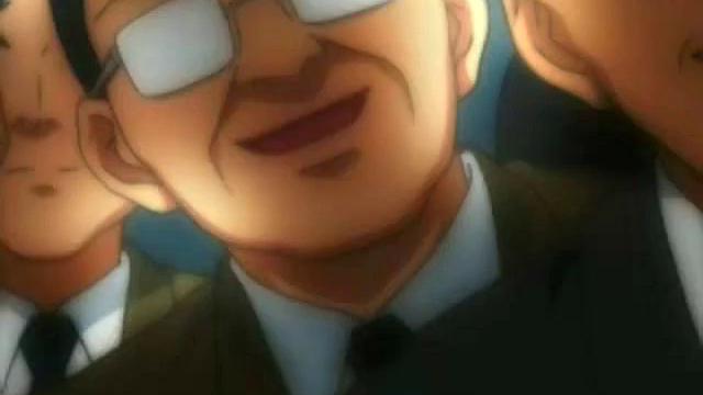 Brunette schoolgirl with glasses gets groped & fucked by a group of men in anime & cartoon style