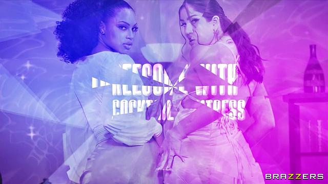 Threesome with Cocktail Waitress