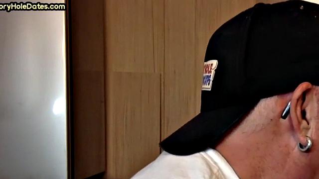 Gloryhole DILF spoils cock in homemade closeup sucking