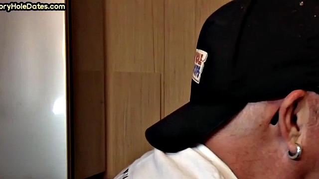 Gloryhole DILF spoils cock in homemade closeup sucking