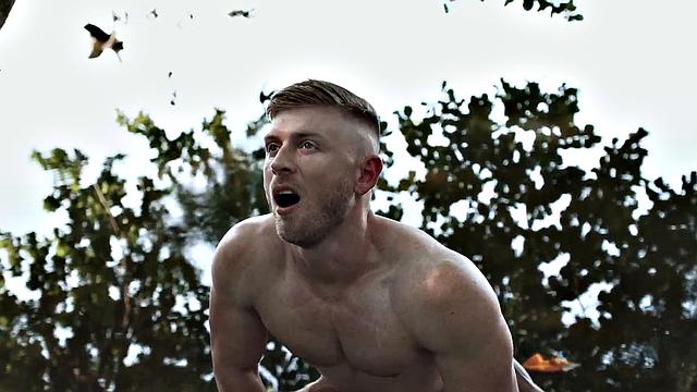 Real Latin jock assfucks his BF outdoors after blowjob