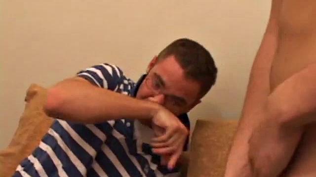 Gunner Raines is about to jerk off, when Brayden Stone sits next to him and starts stroking his cock. As the boys comment on the girl in the video, Brayden shares that he's never done anything with a guy before.