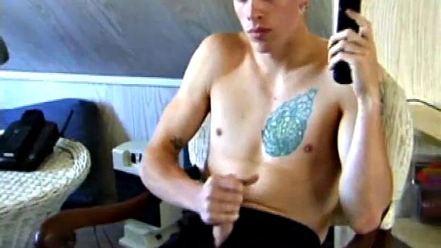 Alone in his bedroom, Shane watches porn and edges himself until he cums