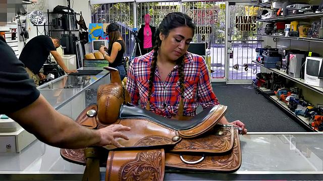 Office babe with pierced tits gets her ass drilled for her pledges' good behavior