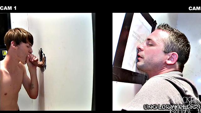 Straight gloryhole baited