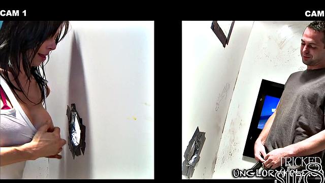 Straight gloryhole baited