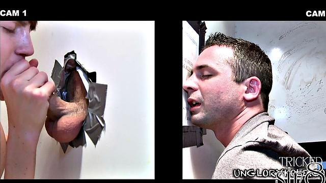 Straight gloryhole baited