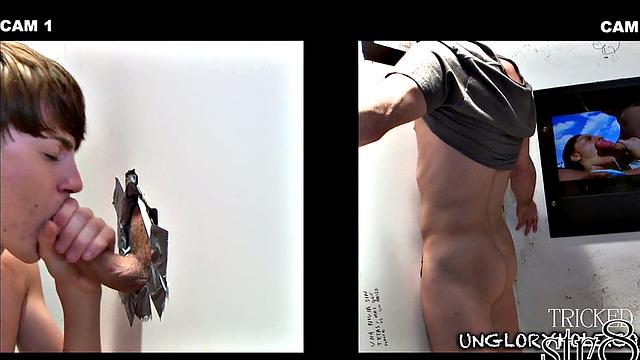 Straight gloryhole baited