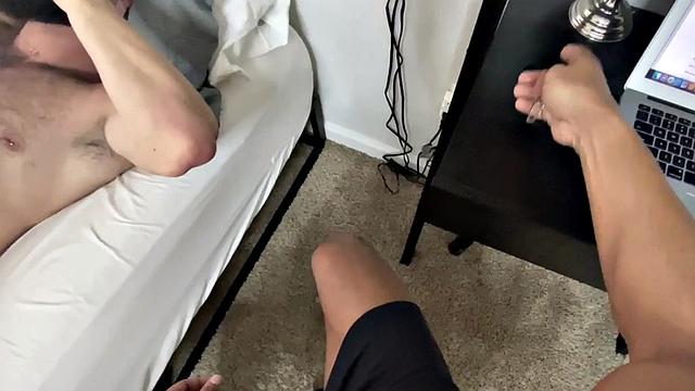 Tattooed hairy bottom POV bareback fucked by his BF