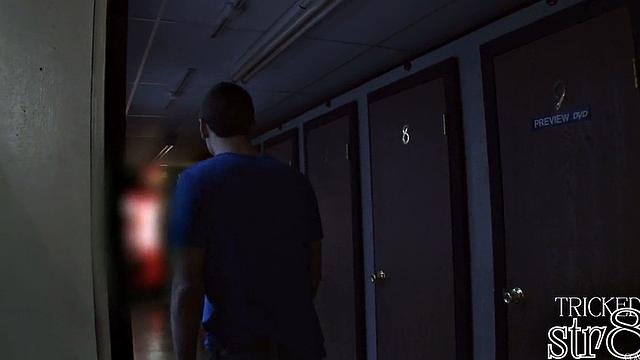 Straight gloryhole user fooled by stud