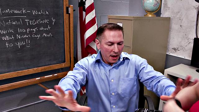 DEVILS FILM - Teacher Gets Caught Licking Student's Pussy And It Ends In Threesome