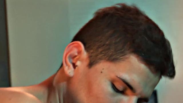 Mature DILF bareback fucks Latin twink in asshole