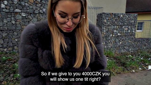 Picked up big 21yo gets POV doggystyled for cash