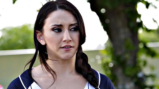 Baseball Player Abigail Mac SHOVES Baseball Bat Inside Teammate's Tight Pussy