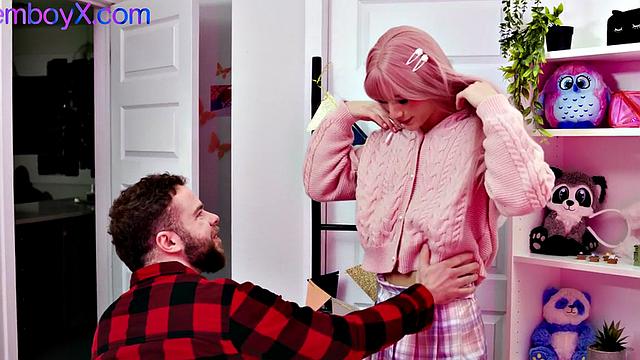 Pinky roseboy femboy giving head and getting ass penetrated