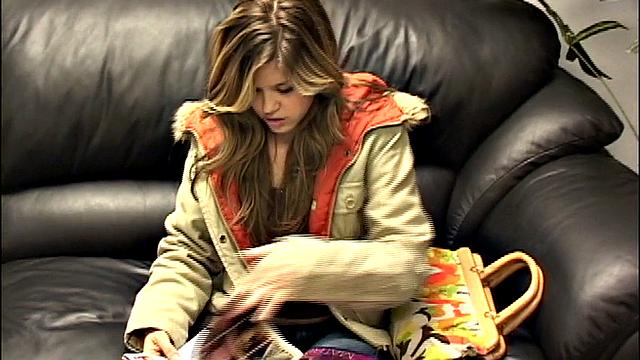 Horny blonde babe Topanga gets wet fingering her pussy