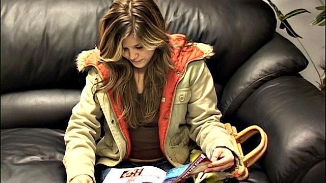 Horny blonde babe Topanga gets wet fingering her pussy