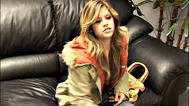 Horny blonde babe Topanga gets wet fingering her pussy