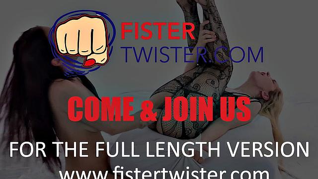 Blonde Hard Fisted By Redhead