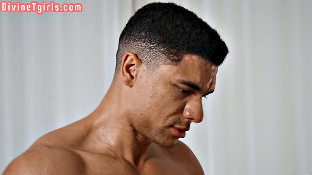 Stunning bigbooty trans hard fucked