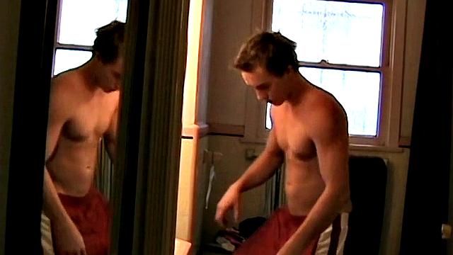 Kelly Cooper slips off his undies and gets caught in a cheeky gay tease-guess he got more than laundry done today