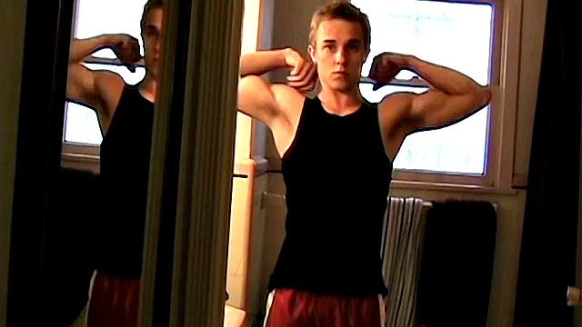 Kelly Cooper slips off his undies and gets caught in a cheeky gay tease-guess he got more than laundry done today