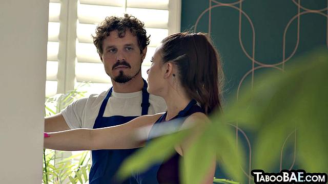 Nasty babe doggyfucked hard by lover