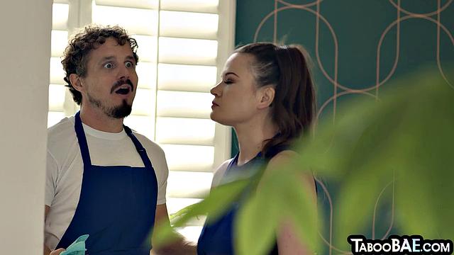 Nasty babe doggyfucked hard by lover