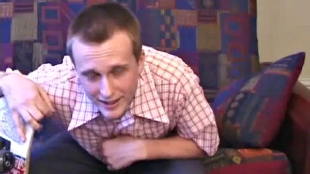 Ethan is a smooth skater boy with an impressive dick poking out of his boxers. While jacking off, he almost never uses any classic strokes, preferring to manipulate his massive cock in a variety of interesting ways.