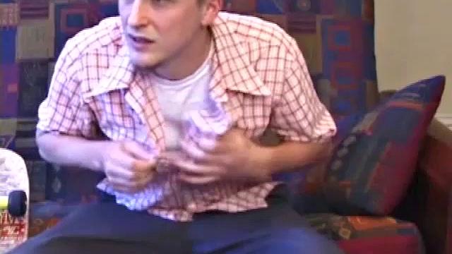 Ethan is a smooth skater boy with an impressive dick poking out of his boxers. While jacking off, he almost never uses any classic strokes, preferring to manipulate his massive cock in a variety of interesting ways.