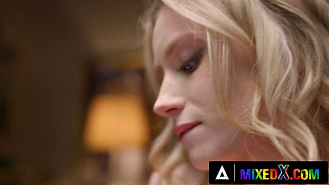 MIXEDX - Perfect Lesbian Threesome With Hot MILF And Her Stepdaughter And Girlfriend