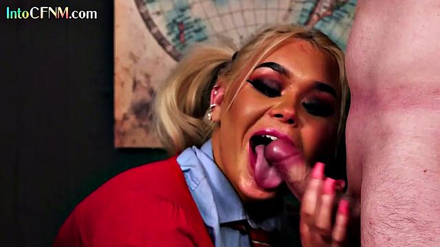 CFNM College babes wanking a lucky guy