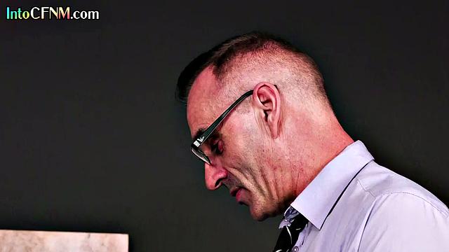 CFNM College babes wanking a lucky guy