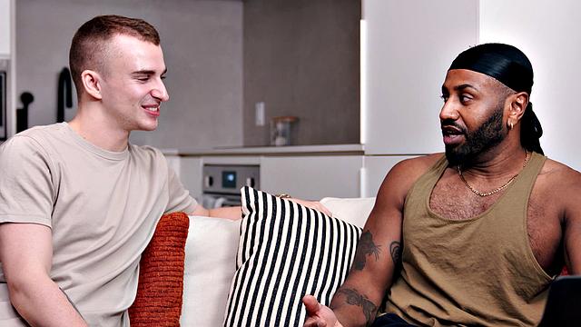 накачанный Бракстон Круз жестко трахает Райана Джейкобса толстым черным хуем