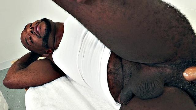 Skinny gay fists Black hairy asshole of his Ebony BF