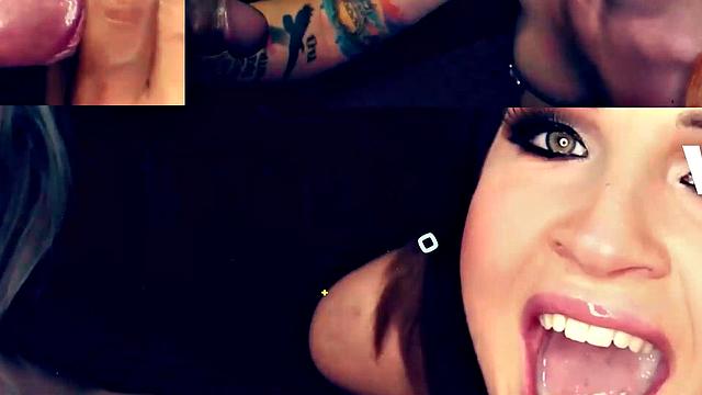 GloryholeSecrets - Cute PETITE Brunette Deepthroats And Gives Blowjobs At The Gloryhole