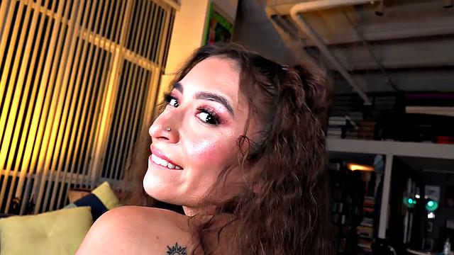 Pierced BJ amateur babe deepthroats cock and talks dirty