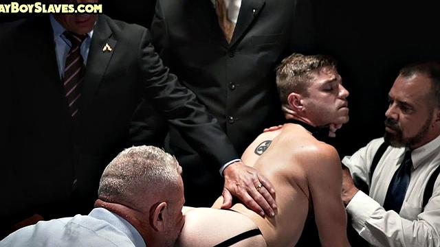 Sub tiny twink rimmed and barebacked in voyeur sex by DILF