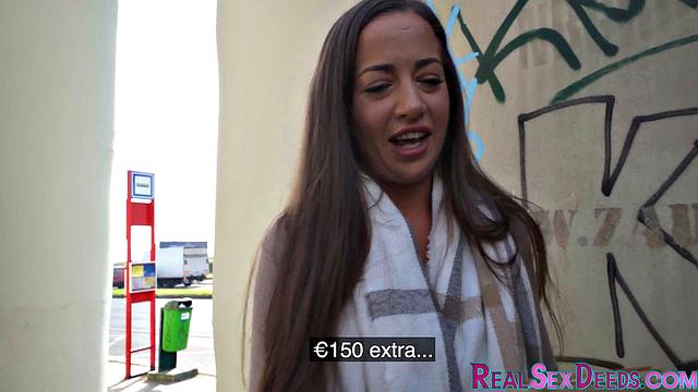 Cash loving naughty slut fucked