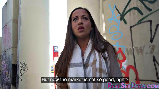 Cash loving naughty slut fucked