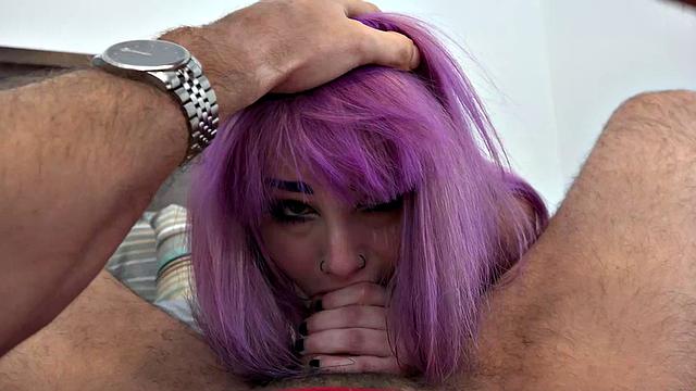 Inked Coed gets Creampie