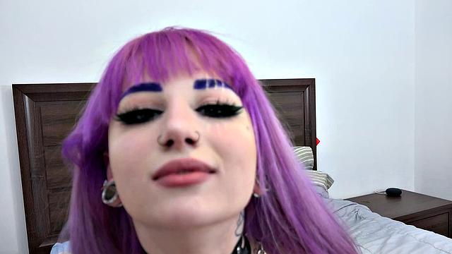 Inked Coed gets Creampie