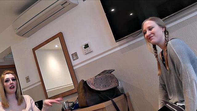 Scurvy Brit wench fucked hard and jizzed on in FFM