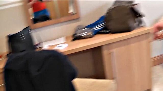 Scurvy Brit wench fucked hard and jizzed on in FFM