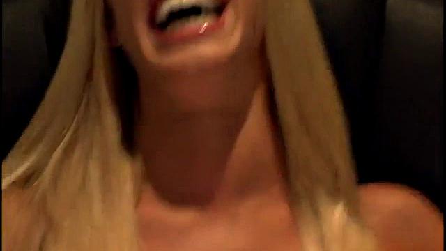 Blonde bombshell squirts while getting her bald pussy drilled in the bedroom