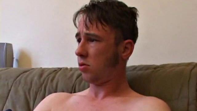 Phil Good strips naked and works up a stiff one. Then he strokes with determination, edging himself a few times before giving his cock a good workout, oozing out a nice cum load.